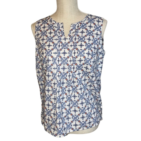 Talbots Tops - Talbots Blue Print Top Size Sp